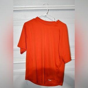 orange athletic shirt